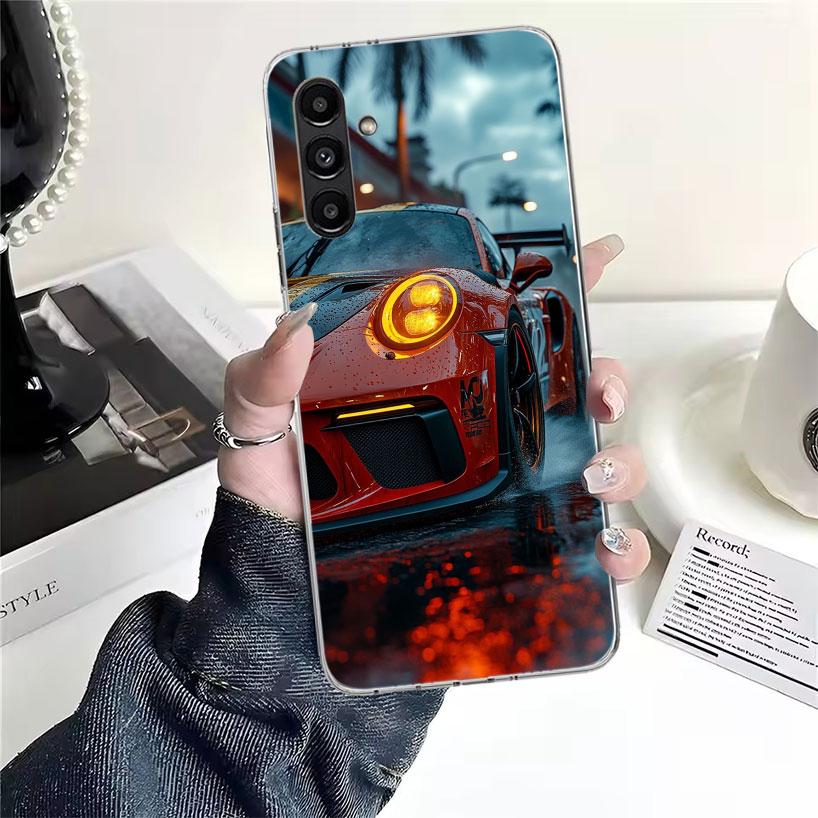 Sports Car 911 Phone Case For Samsung Galaxy A13 A14 A15 A16 A17 A53 A54 A55 A56 A57 A33 A34 A35 A36 A37 A23 A24 A25 A26 Galaxy