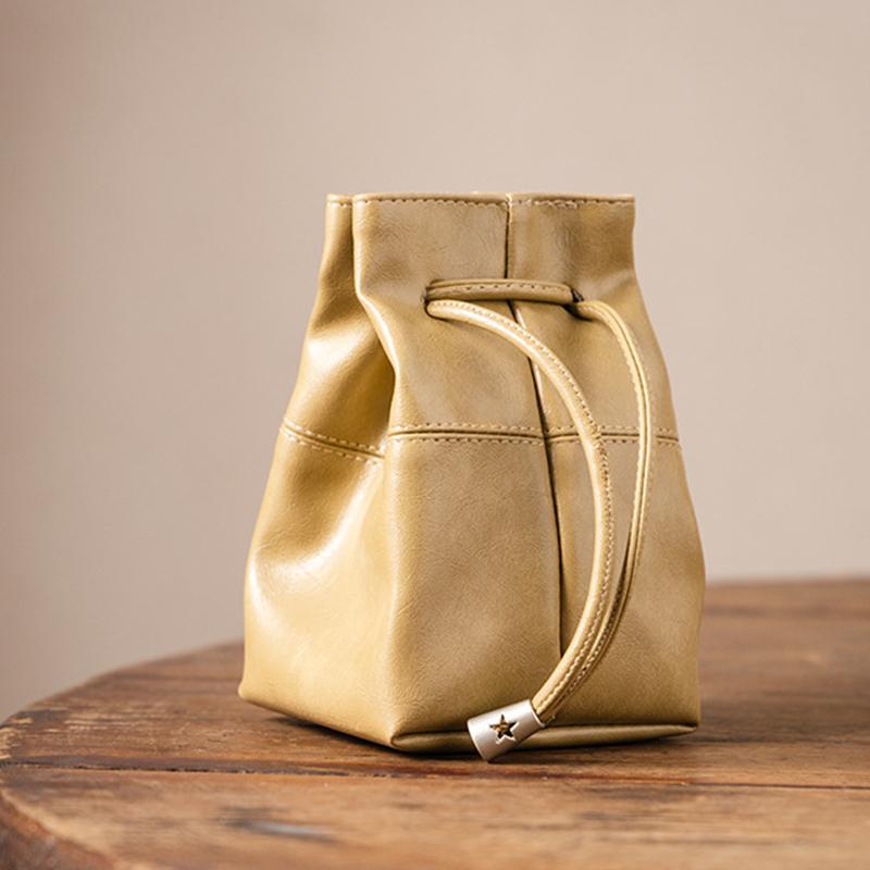 Portable Teapot and Teacup Storage Bag, Tea Set Accessories Bag, Jewelry Leather Bag, Home Storage Drawstring Bag