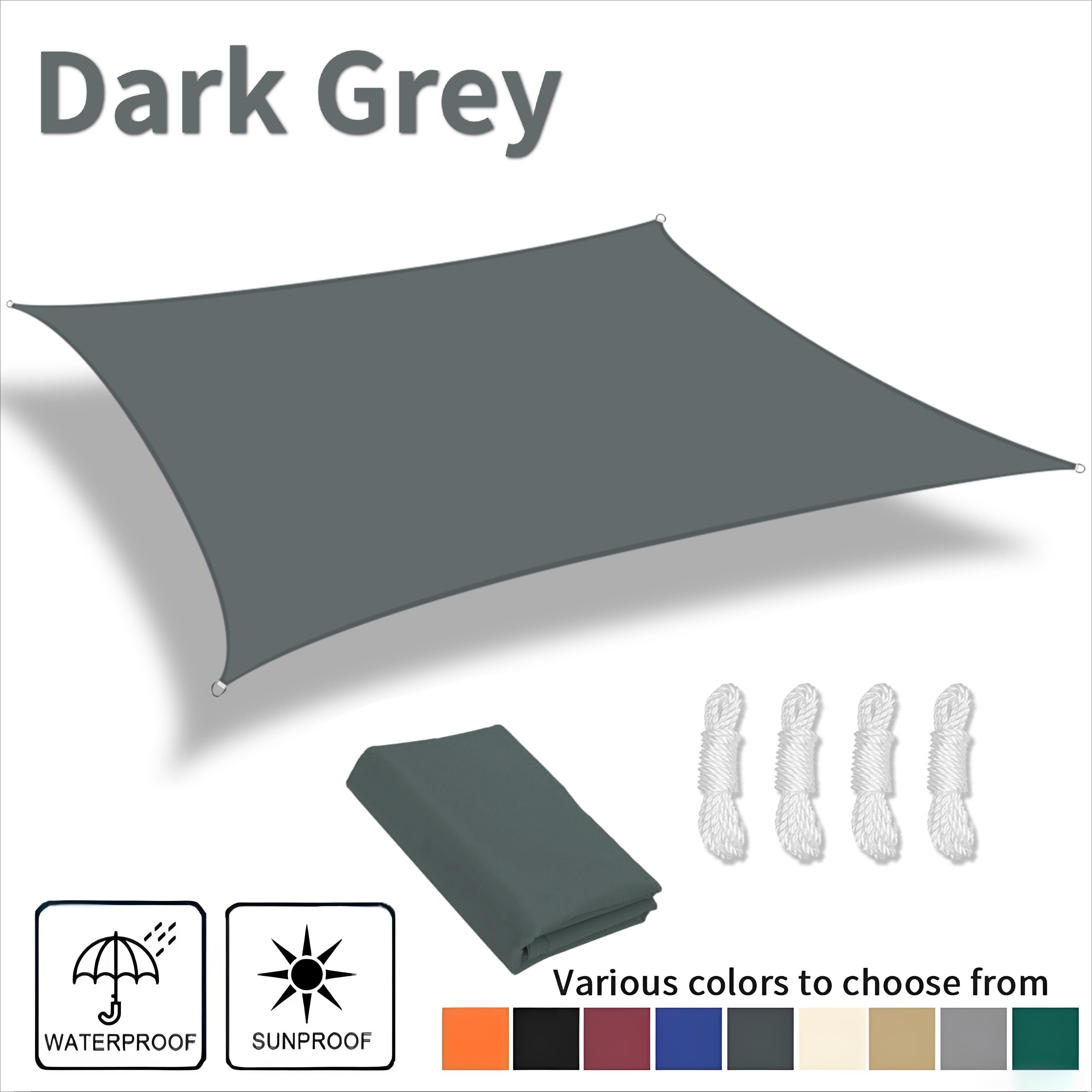 

Waterproof Sun Shade Sail Large Rectangle Sunshade Canopy UV Block Shade Cover for Patio Garden Pergola Porch Tent Awning Shelte 200X300CM