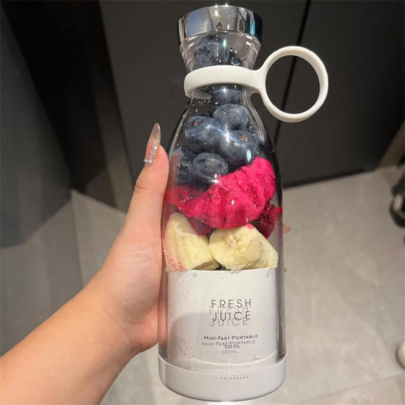 Portable Juicer Cup With Stainless Steel Blades Rechargeable For Home And Office Use