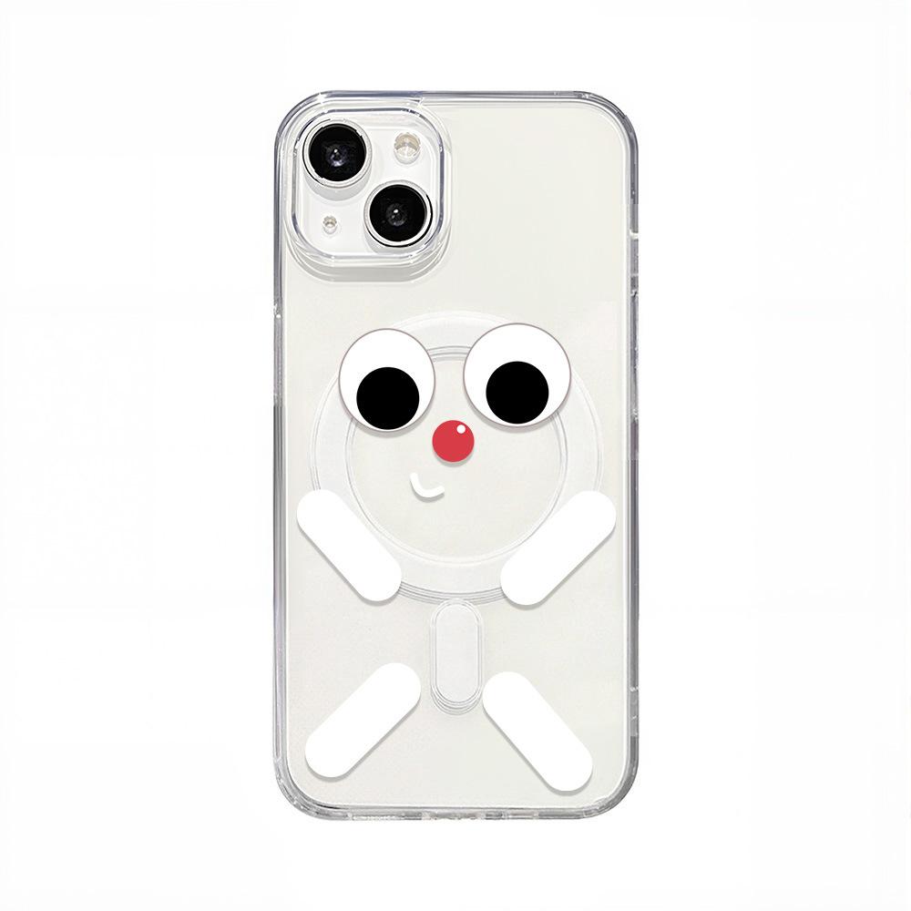 Funny Fun Eyes Suitable for Samsung S25Ultra Magnetic Mobile Phone Case S24 FE Simple S23/S24 Hard Case