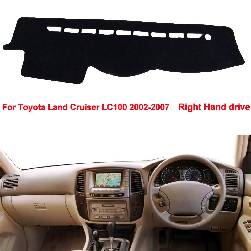 Car Dashboard Cover For Toyota Land Cruiser LC100 2002 2003 2004 2005 2006 2007 DashBoard Dash Mat Pad Carpet Cover Sun Shade
