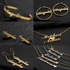 Bulk Jewelry 18k Gold Plated Customized DIY Name Letter Pendant Necklace Non  Fade Tarnish Stainless Steel Custom Name Necklace