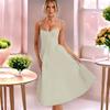 European American Women's Spring/Summer 2026 Sexy Spaghetti Strap Open-Back Slimming Dress