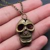 Eagles Gothic Skull Pendant Antique Bronze Metal Bridal Collar Necklace High Quality Statement Piece
