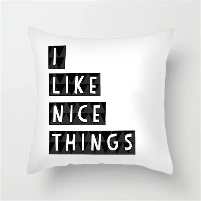 Black Line Decorative Pillowcase Living Room Office Ornaments Home Pillowcase