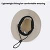 Fisherman Hat Adjustable Size Wide Brim Quick Drying Bucket Hat with Compass Design Foldable Outdoor Sun Protection Hat
