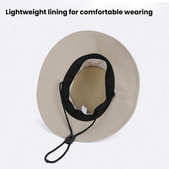 Fisherman Hat Adjustable Size Wide Brim Quick Drying Bucket Hat with Compass Design Foldable Outdoor Sun Protection Hat