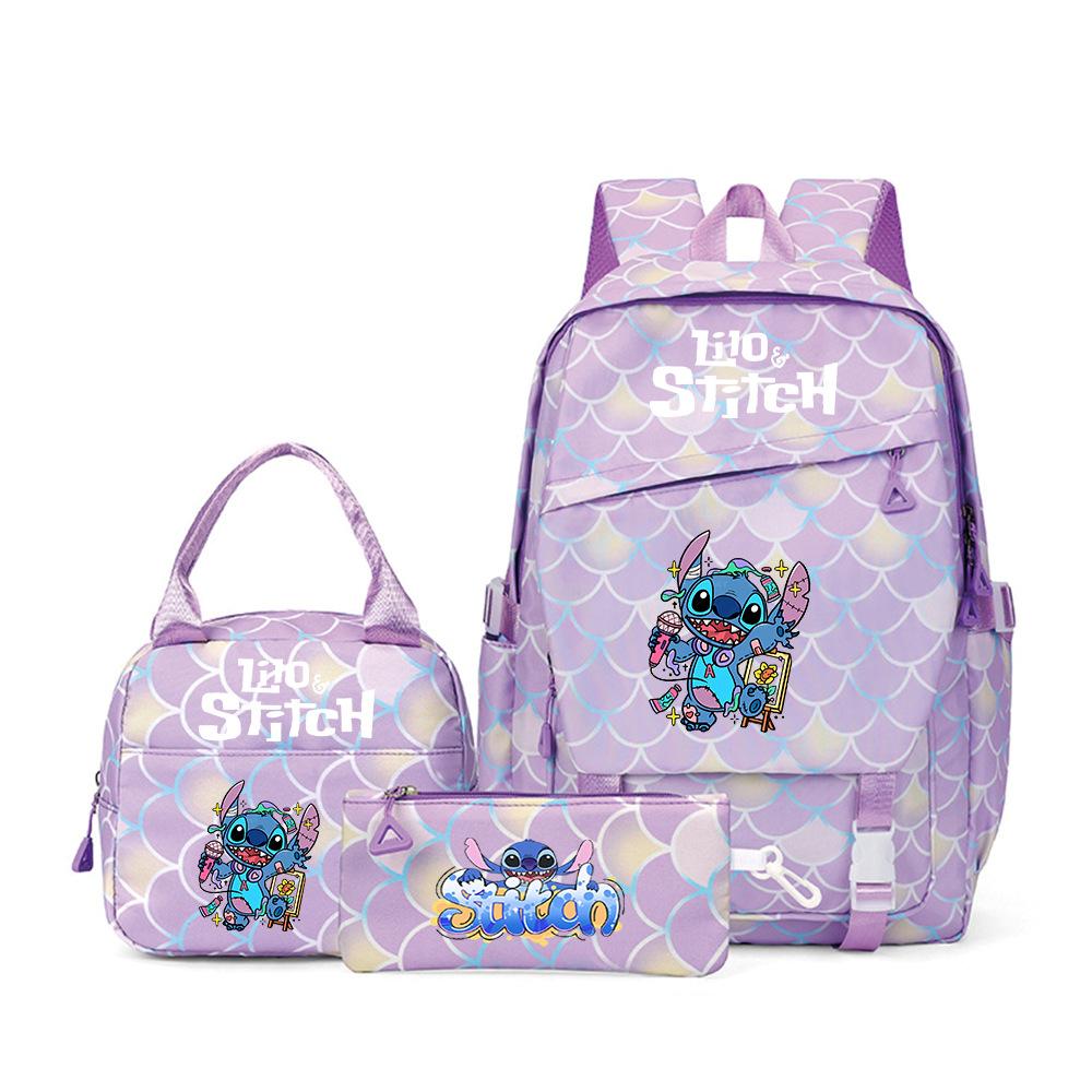 Student Schoolbag Three-Piece Set Elementary School Backpack Female Cute Set Backpack Three piece set