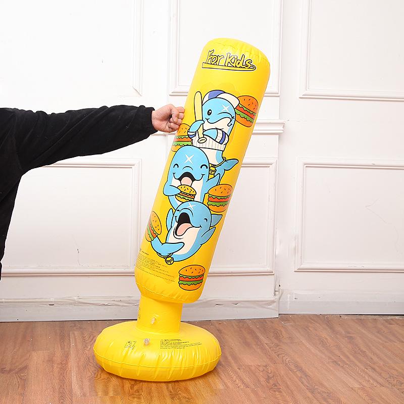 Children's Thickened Inflatable Punching Bag - Vertical Boxing Column and Stress Relief Tumbler Sandbag.