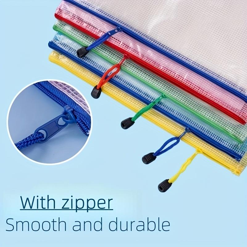Carpeta de Archivo de Plástico Impermeable con Cremallera para Documentos de Papel Tamaño A3/A4 Estuche para Lápices Bolígrafos Caja Archivo Bolsa de Almacenamiento de Documentos para Oficina Material Escolar