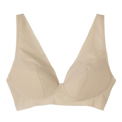 Gunze KIREILABO Organic Cotton On the Skin Cotton Soft M Non-wired Bra, Side, Blend, KB4192N, Women's, Ivory,