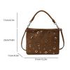 Yogodlns Vintage Suede Bag for Women New Large Capacity High-grade Commute Underarm Bags Fashion Niche Rectangle Handbag