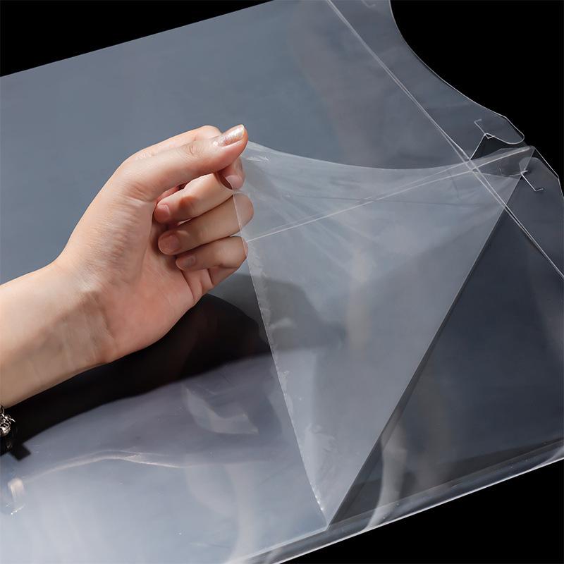 Exquisite Transparent Square Cake Box with Heightened Lid for Birthdays & Gifts - Fluid Bear Design