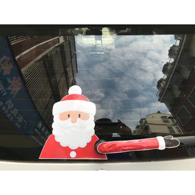 Christmas Car Sticker Santa Claus Wiper Car Decal, Strap-free Self-adhesive Wiper, Christmas Holiday Santa Car Sticker