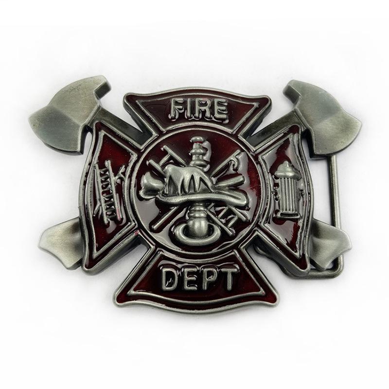 American Western Cowboy Fire Alarm Belt Buckle - Fashion Hip Hop Alloy Metal Plate