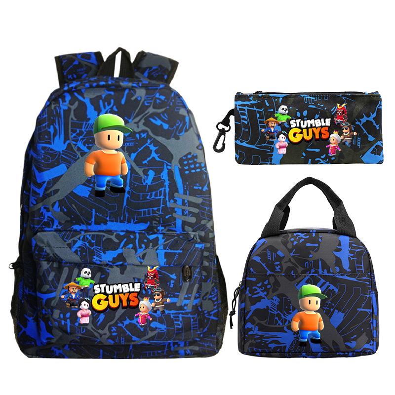Game Merchandise Printed Children's Schoolbag Set Casual Backpack Three-piece Set