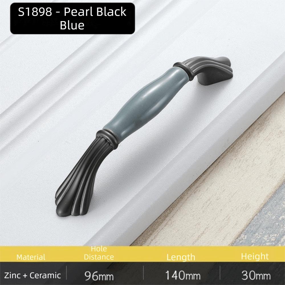Zinc Alloy Cabinet Furniture Handle Blue Gray Cabinet Pulls Wardrob Handle Cabinet Door Hardware