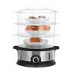 800W 9L 3 Tiers Electric Food Steamer Timing Home Food Steamer Kitchen Fish Cooking Machine Vegetable Pot Cooker Tools