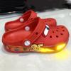 Anime Cars 95 Lightning McQueen Flash Cartoon Breathable Non-Slip Indoor Slippers Beach Casual EVA Shoes GiftS for Kids