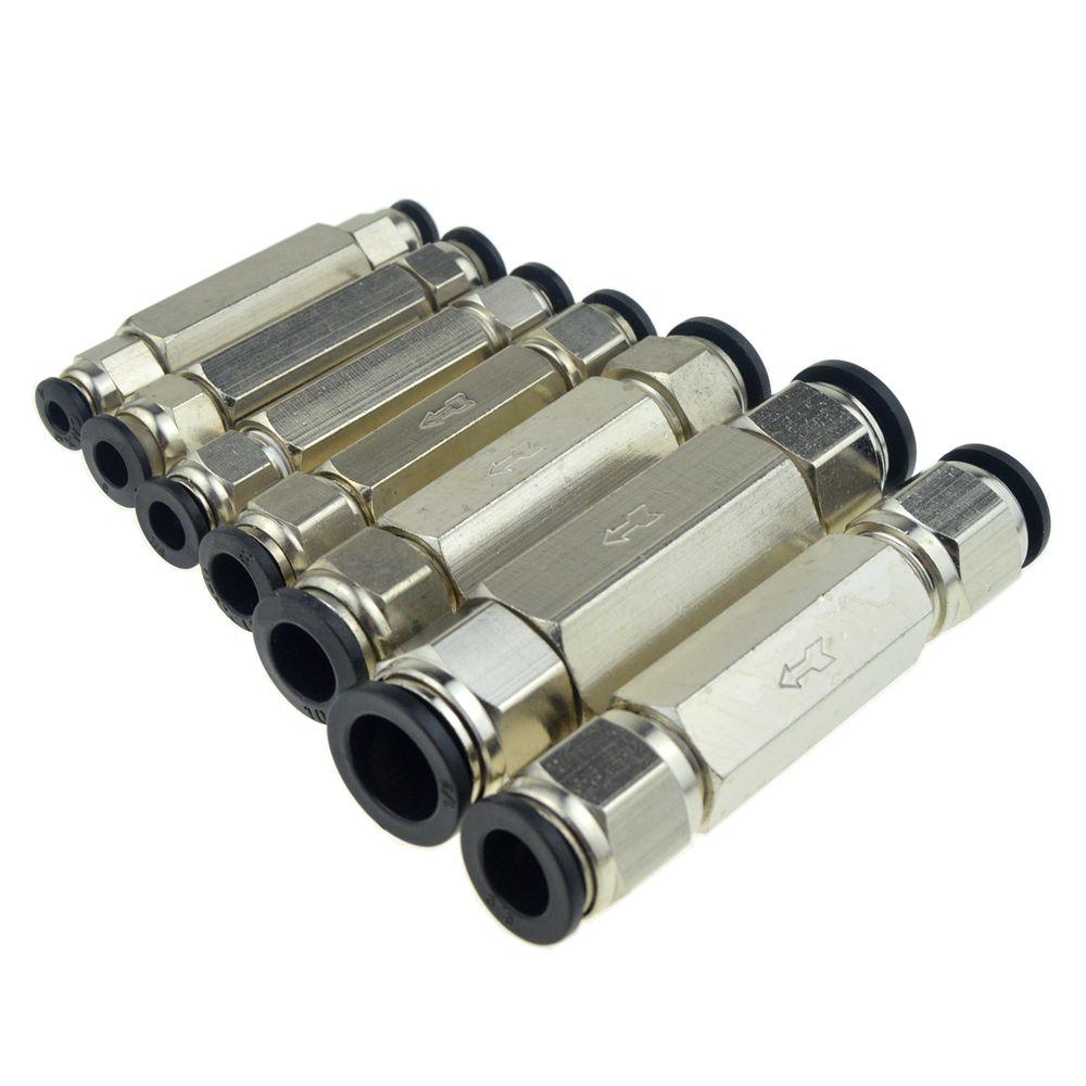 Zawór zwrotny pneumatyczny 6mm 8mm 10mm 1/4 Średnica zewnętrzna Węża Zawór jednokierunkowy Powietrze Gaz Jednokierunkowy Mosiężny Zawór Adapter do Rury Kompresora Powietrza
