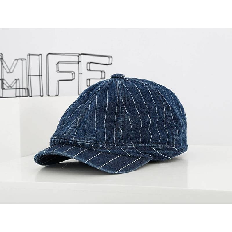 

Vintage Style Denim Cap With Wide Brim For Casual Summer And Autumn Wear