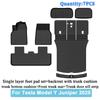 Car Trunk Mats For New Tesla Model Y 2025 Juniper TPE Floor Mats & Cargo Liner All Weather Trunk Mats Floor Liner Backrest Mats