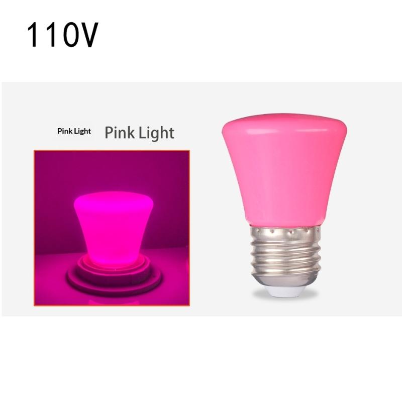 2W E27 Led Bulb Red Blue Green Pink Yellow White 8-Light-Colors 360/Beam Colofrful Decorative Light Ac220V 240V Energy Saving
