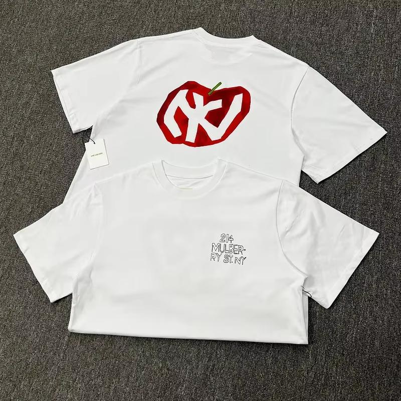 Men's Summer Letter Printed High Street Men's and Women's Loose Casual Pure Cotton Short Sleeved T-shirt Trend