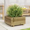 VidaXL Planter 50x50x26.5 Cm Impregnated Pine Wood, Outdoor Planter, Flower Box, Plant Box, Planter Box of 847297
