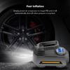 Portable Air Compressor Tire Inflator Bright Emergency Flashlight For Travel Boat Car Tire Pump Pressure Gauge (150 Psi 12V DC)