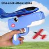 Foam Bombs Dinosaur Airplane Launcher Toy Set Soft Foam Glider Plane with Catapult Mechanism Lightweight Outdoor Flying Toy for Kids Birthday Gifts