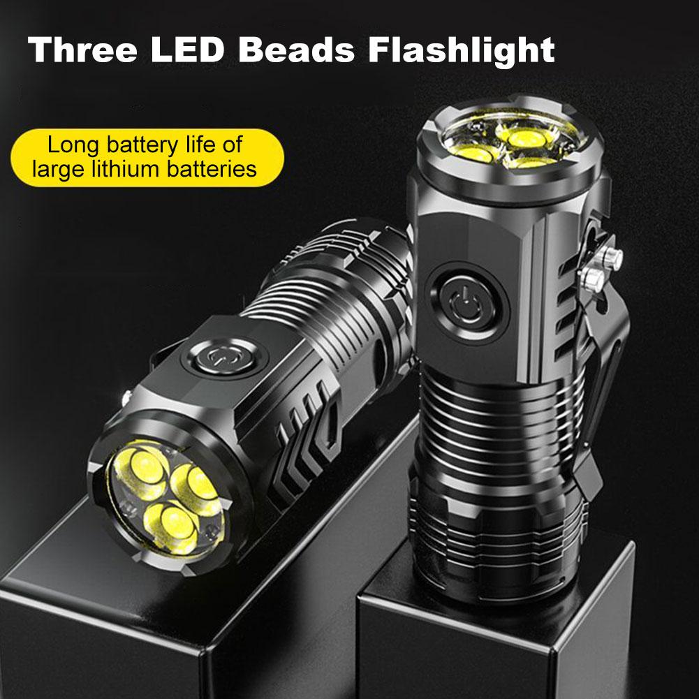 3LED Car Repair Working Lights 300LM Repair Emergency Light Waterproof Garage Mechanic Lamp USB Charging for Outdoor Camping Use