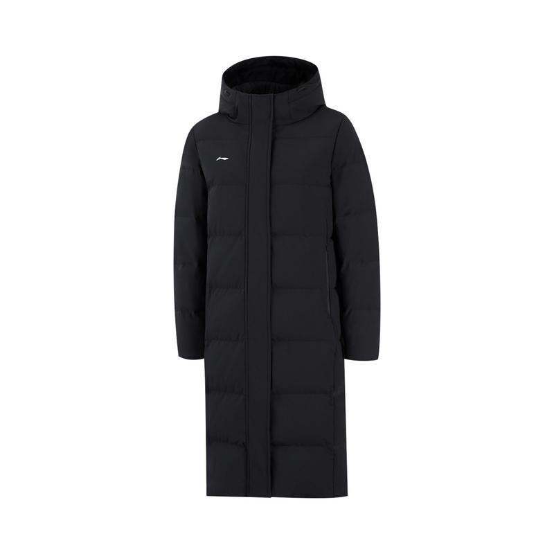 

Li-Ning Однотонная Легкая Удобная Дышащая Толстая Теплая Холодостойкая Ветрозащитная Антистатическая Длинная Пуховая Куртка Женская верхняя одежда AYMV348-3 M