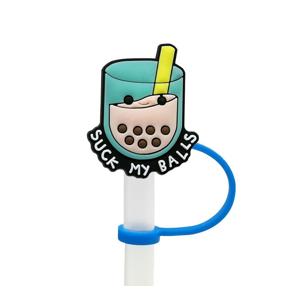 

Cap Protector Straw Cover Cap Good Sealing Straw Tips Lids Straw Tips Covers for Party Supplies 1808-09