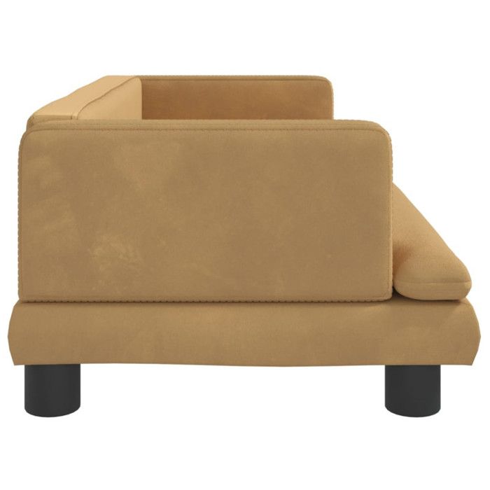 VidaXL Canapé pour enfants marron 80x45x30 cm velours 3196310