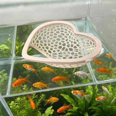 Schwimmende Betta-Hängematte Herzform Aquarium Betta Versteck Futterring Betta Höhle Bett Ruheplatz für Nano-Aquarien Corydoras Garnelen