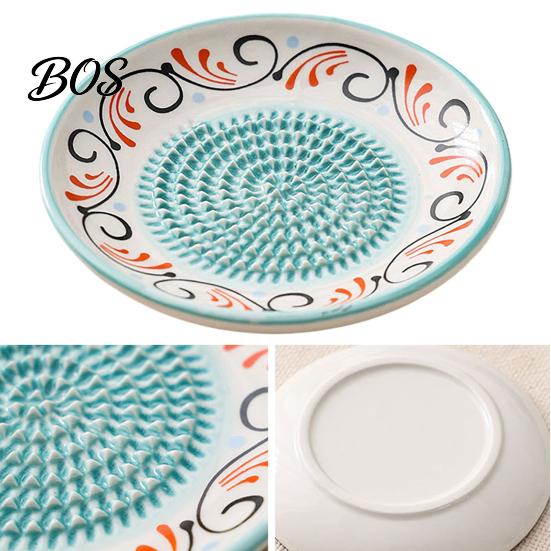 Tarka do czosnku Ceramiczna tarka do imbiru, Ręczna płyta do mielenia puree, Wielofunkcyjny tłuczek kuchenny Miska na owoce