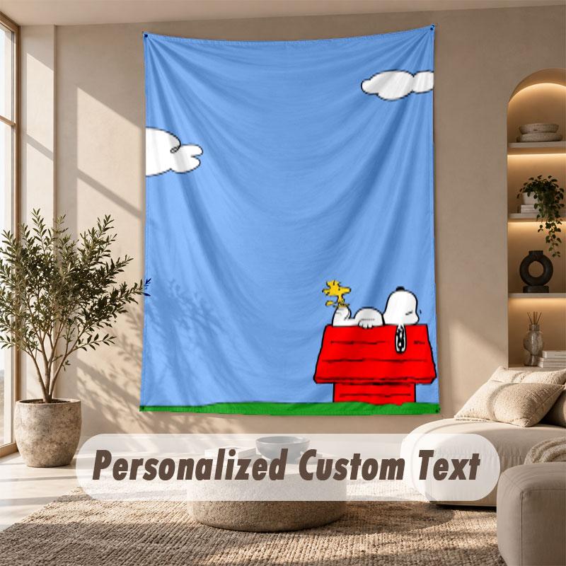 Wall Hanging Tapestry Art Cloth Bedroom Room Background DecorSnoopy Peanuts