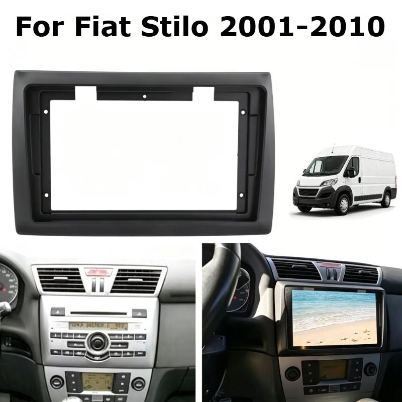 For Fiat Stilo 2001-2010 9 Inch 2 Din Car Stereo Radio Fascia Frame Refitting Dash Modification Panel Trim Bezel