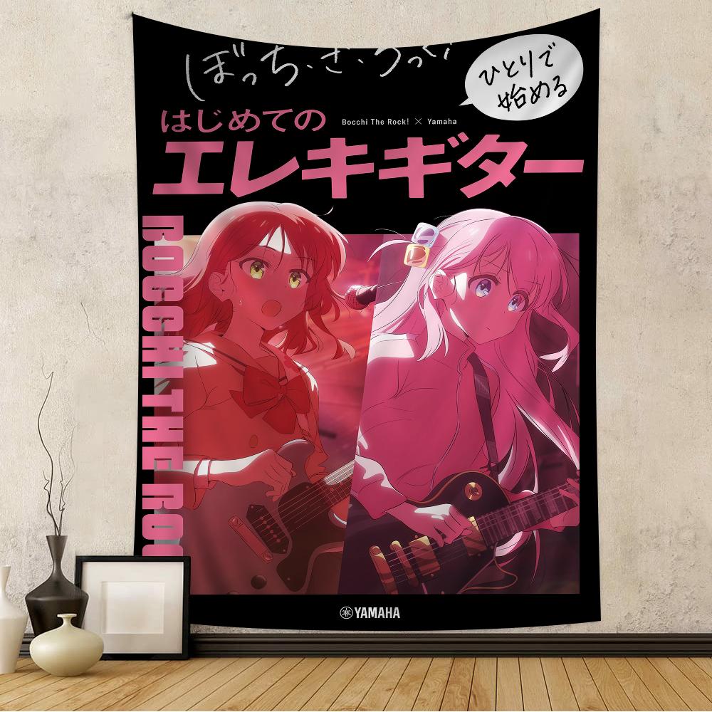 Bocchi the Rock Wall Tapestry Hitori Gotoh Ryo Yamada Band Scene Anime Manga Decor for Dorm Rooms Anime Rock Enthusiasts