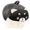 JEMA Dog Marshmallow Body Pillow, Animal Cushion Plush Toy, Soft and Fluffy, Cute Gift, Black, Approximately 70cm Long