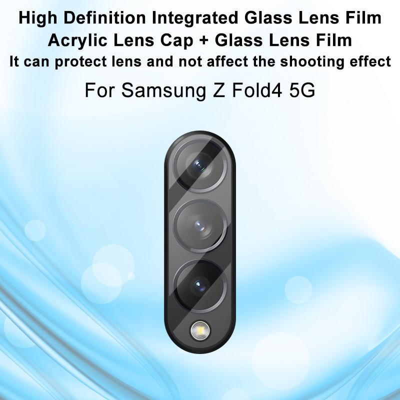 

IMAK Camera Lens Film for Samsung Galaxy Z Fold4 5G Anti-scratch Anti-oil HD Tempered Glass Lens Protector+Acrylic Lens Cap Type A