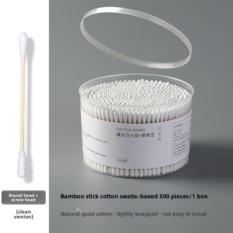 Disposable Double-ended Cotton Swab Ear Cleaning Pads for Babies To Remove Earwax. Cotton Swab Box for Cleaning. Hygienic Product.