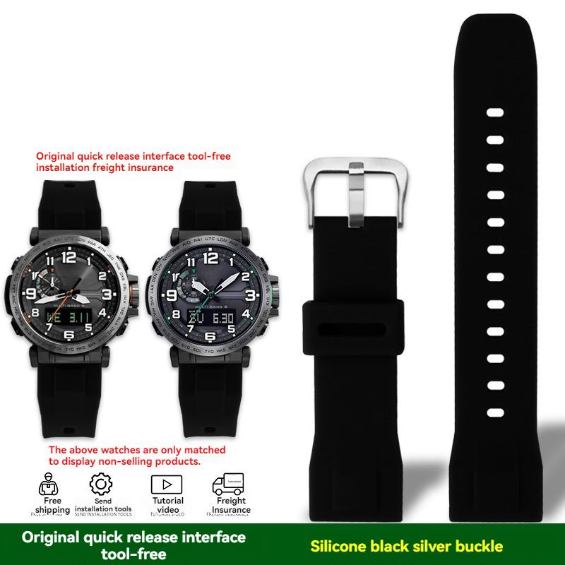 For Casio PROTREK Series PRG-601 PRG-600 PRG-650 PRW-6600Y GA2200 Breathable Nylon Canvas Strap 24mm Quick Release Wristband