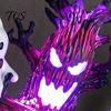 Gothic Atmosphere Halloween Decor Animated Seesaw Ghost Light, USB Powered 3D Night Cute LED Lightweight Ornament Lamp with Spooky Tree And