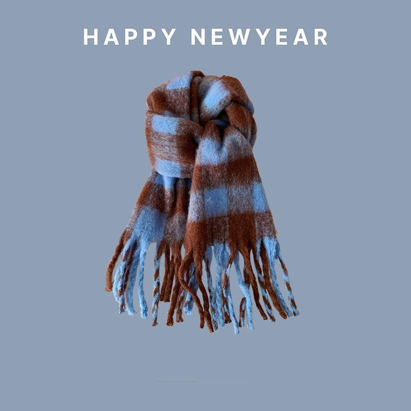 Neue Design-Schals, kariert, modische Designer-Schals, koreanische Version, hochwertiger Damen-Winterschal