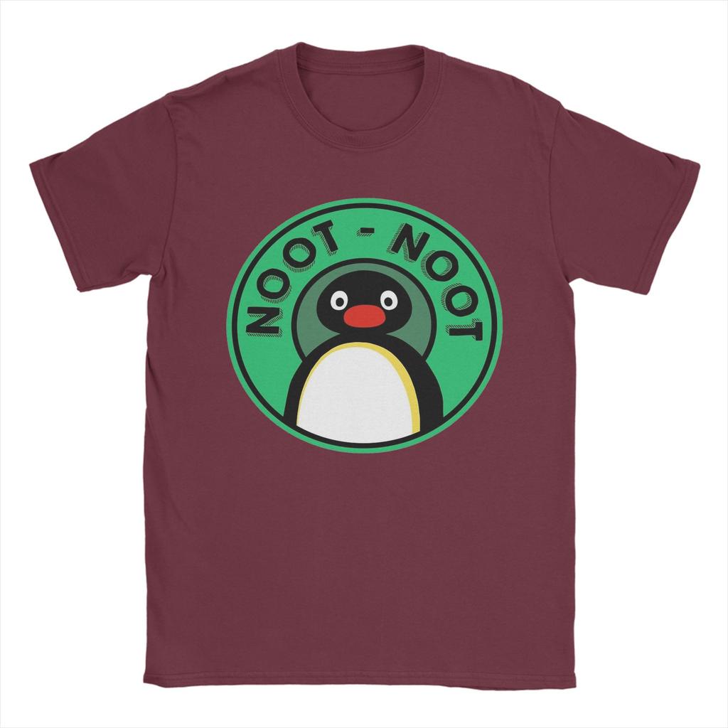 Man T-Shirt Pingu  Noot Noot Cute Cartoon Animal T-Shirts Trending  Summer Tee Shirt Classic Custom Logo 100 Cotton Tops Gift