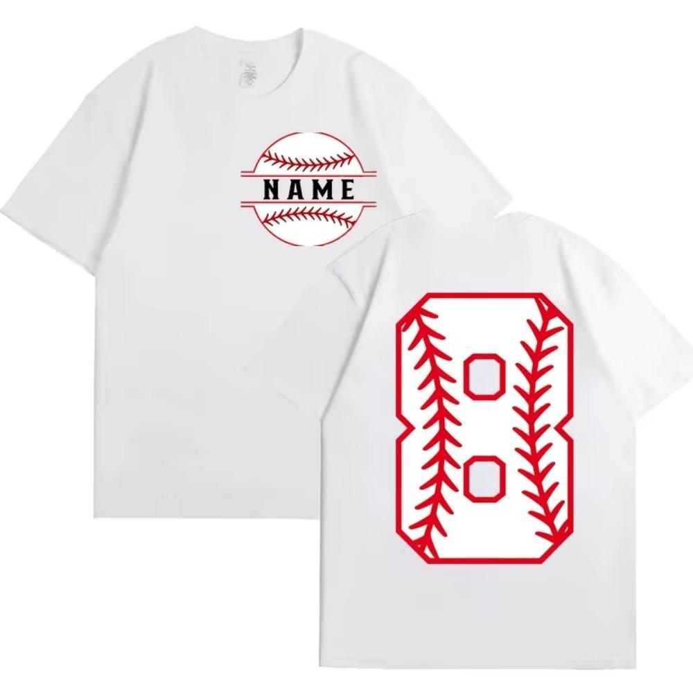 Name and Numbered Baseball T Shirt for Women Men Custom Baseball Tee Shirts Game Day Shirt Unisex Tees The Season Baseball Tops