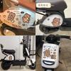 Electric Vehicle Stickers Cartoon Cute Bear Bread Paster Motorcycle Electric Vehicle Waterproof and Scratch-resistant Stickers